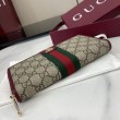 Alta gamma replica Portafoglio Gucci Ophidia con cerniera 838484 rosso