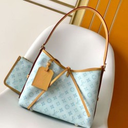 Replica qualità specchio Qualità superiore replica Louis Vuitton Carryall PM/MM M27532 M27948 Altro Blu Tela