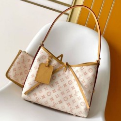 Replica qualità specchio Bora Pari all'originale replica Louis Vuitton Carryall PM/MM M27532 M27948 Altro giallo chiaro Tela
