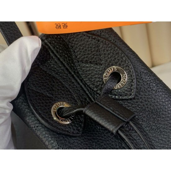 Replica qualità specchio Borsa tote Louis Vuitton Mahina Boundless M13180 M13179 Nero