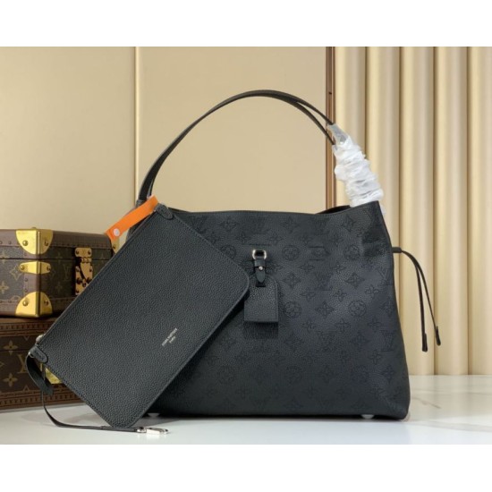 Replica qualità specchio Borsa tote Louis Vuitton Mahina Boundless M13180 M13179 Nero
