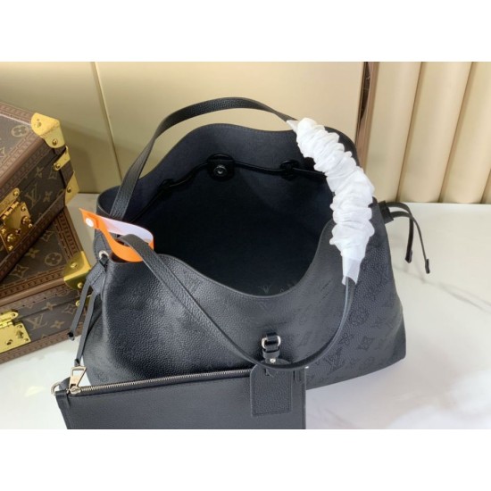 Replica qualità specchio Borsa tote Louis Vuitton Mahina Boundless M13180 M13179 Nero
