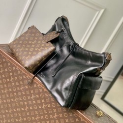 Replica Borsa da viaggio Louis Vuitton Carry All M15175 Nero Imitazioni Replica qualità specchio Borsa da viaggio Louis Vuitton Carry All M15175 Nero