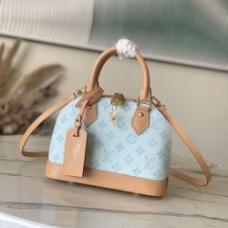 Replica qualità specchio Borsa Louis Vuitton Alma BB M27526 Monogram Origine Bleu Courrier