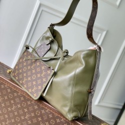 Replica Borse Firmate a mano Louis Vuitton CarryAll Vibe MM M14268 Verde Imitazioni Replica qualità specchio Borse Firmate a mano Louis Vuitton CarryAll Vibe MM M14268 Verde