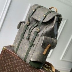 Replica Zaino Louis Vuitton Christopher MM da uomo M27080 Verde Imitazioni Replica qualità specchio Zaino Louis Vuitton Christopher MM da uomo M27080 Verde