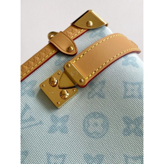 Replica Borse Imitazioni a mano Louis Vuitton Side Trunk MM M27891 Azzurra Imitazioni Replica qualità specchio Borse Imitazioni a mano Louis Vuitton Side Trunk MM M27891 Azzurra