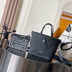 Replica qualità specchio Louis Vuitton Neverfull Bandoulière Inside Out BB M15210 Nero