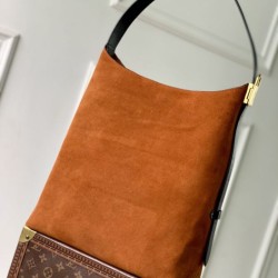 Replica qualità specchio Qualità superiore replica a mano Louis Vuitton Low Key Hobo MM M25516 scamosciata arancione
