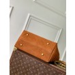 Qualità superiore replica a mano LV Low Key Hobo MM M25516 scamosciata arancione