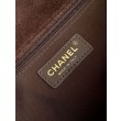 Replica Perfetta hobo Chanel 26c AS5886 scamosciata trapuntata marrone