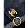Borsa hobo Chanel 26c AS5886 scamosciata trapuntata nero