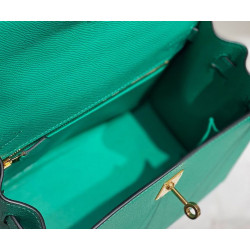 Borse Imitazioni Sellier Kelly 25/28cm Hermes Epsom Verde Giada
