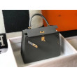 Borsa Sellier Kelly 25 Hermes Epsom Grigio scuro Borsa Sellier Kelly 25 Hermes Epsom Grigio scuro