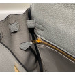 Borse Firmate Replica Sellier Kelly 25cm Hermes Epsom Grigio chiaro