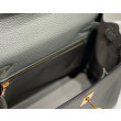 Borse Firmate Replica Sellier Kelly 25cm Hermes Epsom Grigio chiaro