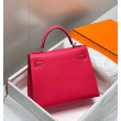 Borsa Sellier Kelly 25cm Hermes Epsom Rosa rossa