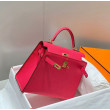 Borsa Sellier Kelly 25cm Hermes Epsom Rosa rossa