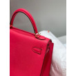 Borsa Sellier Kelly 25cm Hermes Epsom Rosa rossa