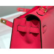 Borsa Sellier Kelly 25cm Hermes Epsom Rosa rossa