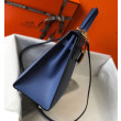 Borse Hermes Kelly 28cm blu Epsom GHW