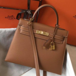 Borse Hermes Kelly 28cm Epsom Marrone GHW