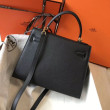 Borse Hermes Kelly 28cm Epsom Nero GHW