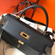 Borse Hermes Kelly 28cm Epsom Nero GHW