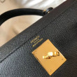 Borse Hermes Kelly 28cm Epsom Nero GHW