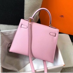 Replica Borse Hermes Kelly 28cm Epsom Rosa GHW Imitazioni Replica qualità specchio Borse Hermes Kelly 28cm Epsom Rosa GHW