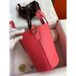 Borsa tote Hermes In The Loop 18 fatta a mano rosa clemence
