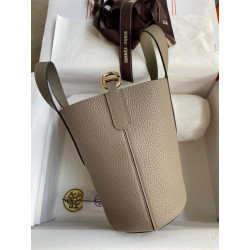 Imitazioni borse griffate tote Hermes In The Loop 18 grigia Clemence