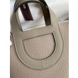 Imitazioni borse griffate tote Hermes In The Loop 18 grigia Clemence
