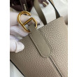 Imitazioni borse griffate tote Hermes In The Loop 18 grigia Clemence