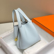 Borse Imitazioni Tote Hermes Picotin Lock 18/22 Azzurro Clemence