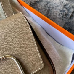 Replica Mini borsa Hermès Della Cavalleria II talpa Epsom Imitazioni Replica qualità specchio Mini borsa Hermès Della Cavalleria II talpa Epsom