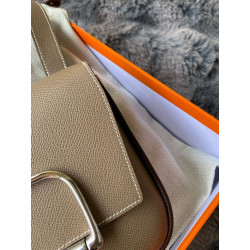 Mini borsa Hermès Della Cavalleria II talpa Epsom