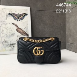 Replica Alta Qualità GG Marmont Mini Borse  Alta Qualità 446744 Nero