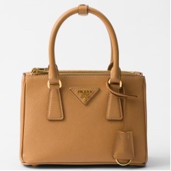 Riproduzione Fedele Imitazione Prada Mini/Medium Galleria Bag Saffiano Marrone imitazioni