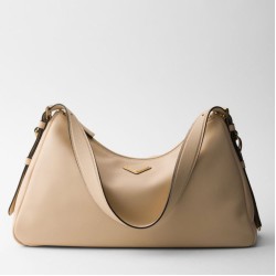 Riproduzione Fedele Prada Aimee Large Shoulder Bag Travertino imitazioni