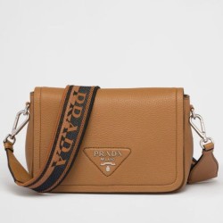 Riproduzione Fedele Imitazione Borsa Replica 1:1 a tracolla piccola Prada Flap Granata Marrone imitazioni