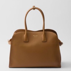 Riproduzione Fedele Imitazione Prada Large Tote Bag con Fibbie Marrone imitazioni