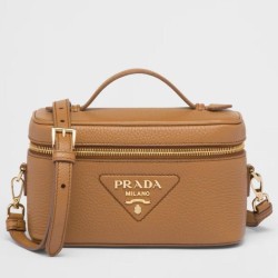 Riproduzione Fedele Borse Imitazioni mini Vanity Prada Granata Marrone imitazioni