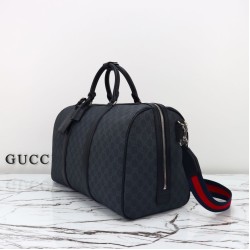 Qualità Specchio Replica Gucci Men GG Supreme Duffle Bag 792074 Nero Riproduzione Fedele Gucci Men GG Supreme Duffle Bag 792074 Nero imitazioni