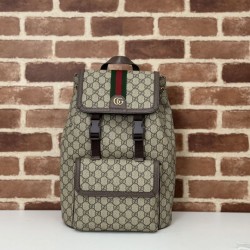 Riproduzione Fedele Dettagli perfetti Gucci Zaino piccolo Ophidia uomo 792114 Marrone imitazioni