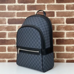 Qualità Specchio Replica Gucci GG Supreme Men backpack 792123 Nero Riproduzione Fedele Gucci GG Supreme Men backpack 792123 Nero imitazioni
