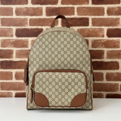 Riproduzione Fedele Gucci 821159 GG Emblem zaino medio Marrone imitazioni
