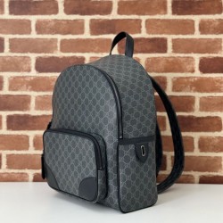 Qualità Specchio Replica Gucci 821159 GG Emblem zaino medio Nero Riproduzione Fedele Gucci 821159 GG Emblem zaino medio Nero imitazioni