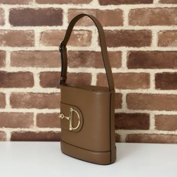 Qualità Specchio Replica Gucci 73 mini bucket bag 833665 Marrone Riproduzione Fedele Gucci 73 mini bucket bag 833665 Marrone imitazioni