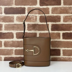 Riproduzione Fedele Gucci 73 mini bucket bag 833665 Marrone imitazioni